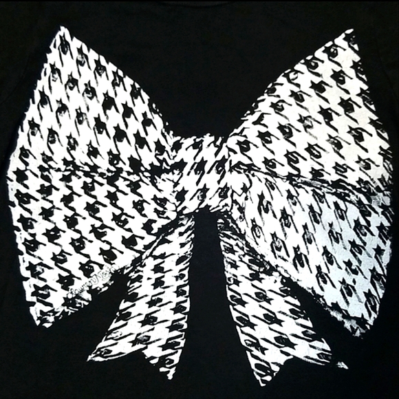 🔥FINAL💲⬇️Lauren Moshi Black High/Low Bow Print Dress, Size 2-4 ~ VGUC - Picture 6 of 11
